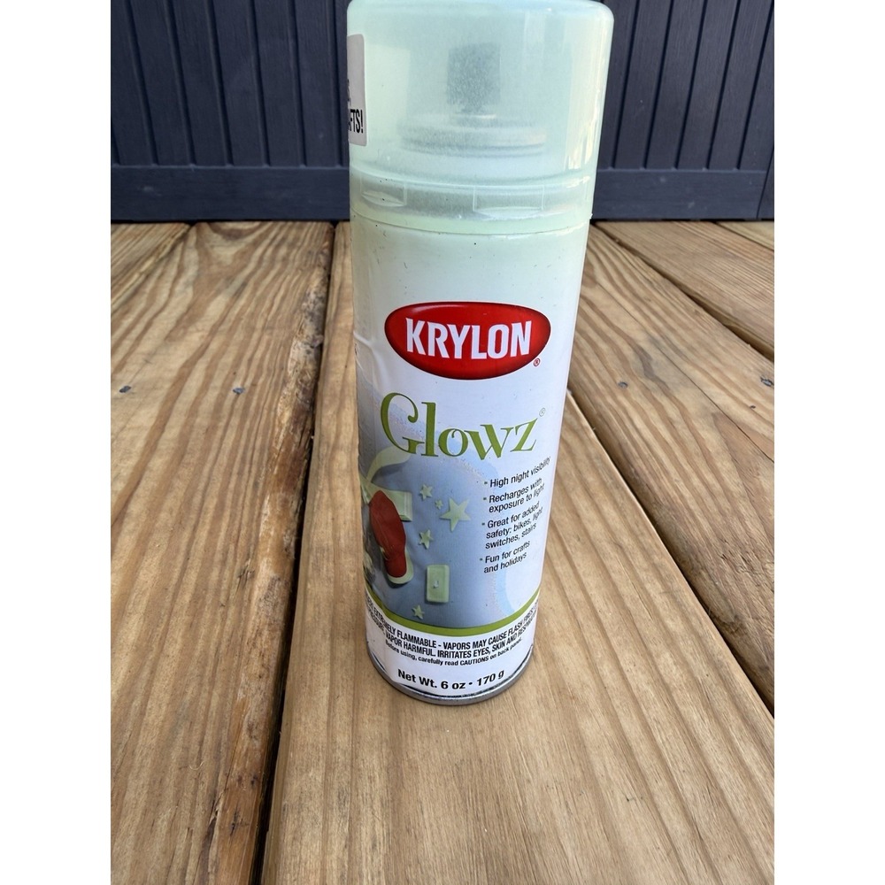 Vintage 2004 Krylon Glowz Spray Paint Green 50% Full!